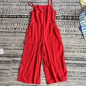 Red strappy Jumpsuit